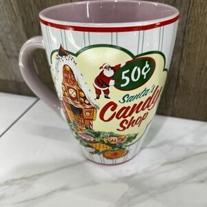Jumbo Mug Fabulous Home Santa's Candy Shop Christmas Ceramic Coffee Tea Cocoa